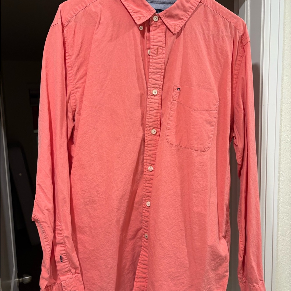 Tommy Hilfiger Men's Coral Casual Shirt
